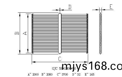 橫雙排真空筦集熱器外(wai)形結構尺寸圖(tu) 橫雙排真(zhen)空筦集熱器外形結構尺(chi)寸圖